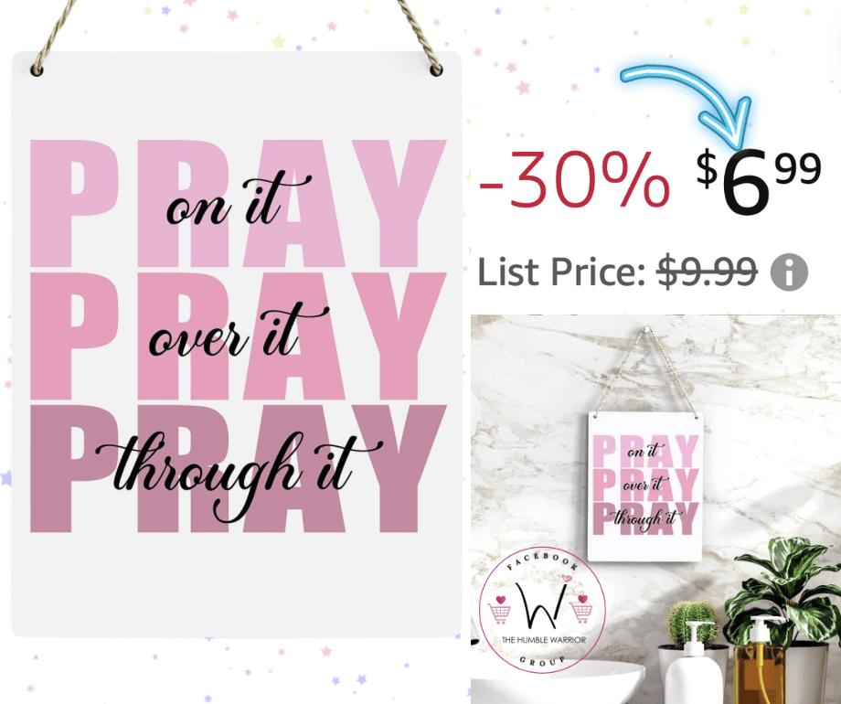 Pray Over It Hanging Sign!
